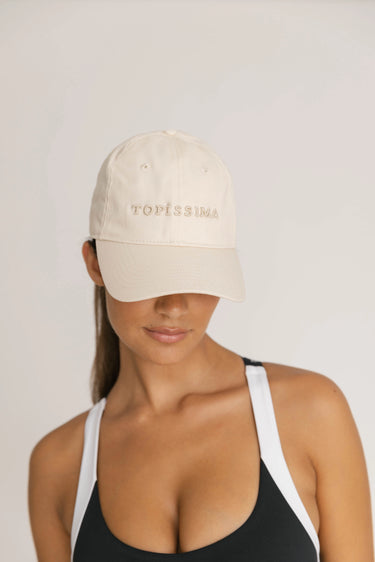 Adjustable Beige Cotton Cap